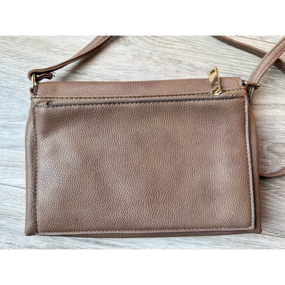 Christian Soriano for Payless Taupe Crossbody Bag with Zippered long Front Flap - Picture 9 of 13